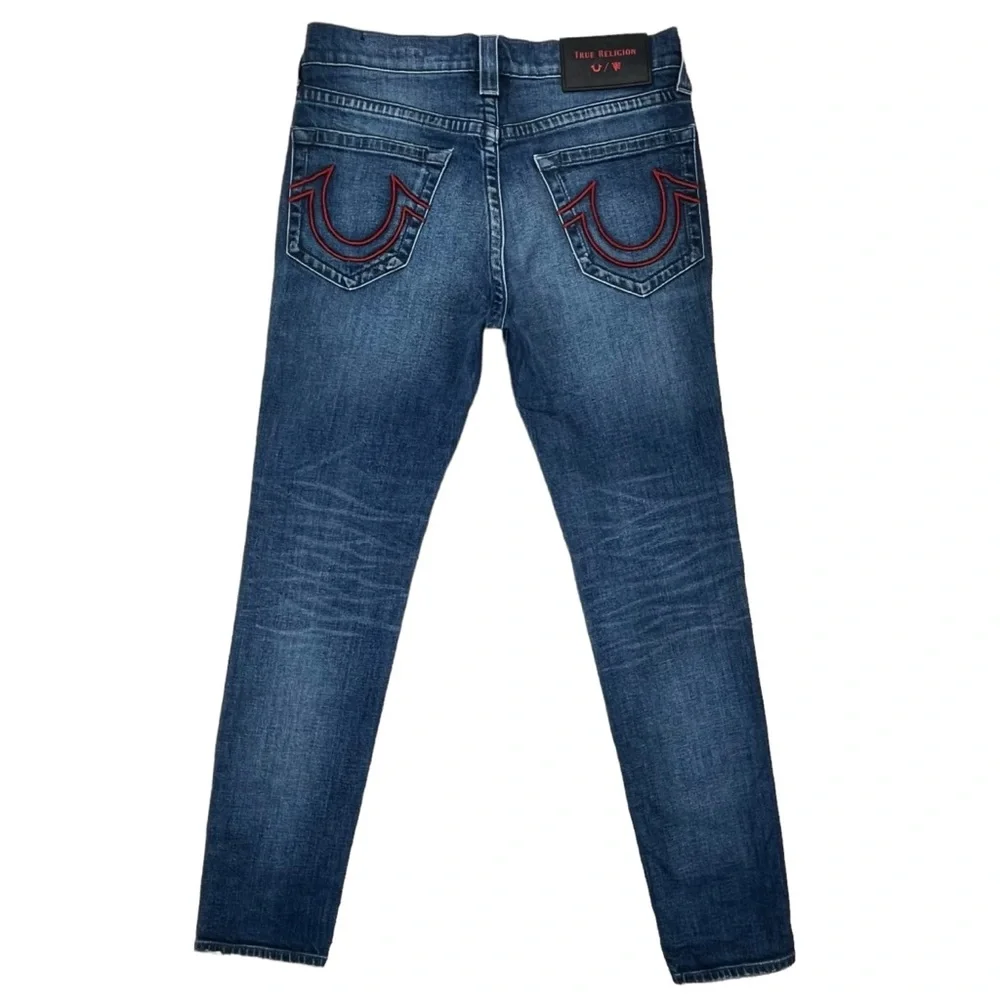 True Religion x Manchester United Men’s 31‎ Jack Super Skinny Jeans Blue